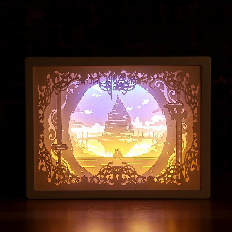 3D Light And Shadow DIY Decorative Paper Carving Lamp
