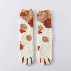 Winter Cat Claws Warm Sleep Socks