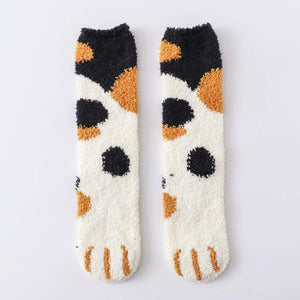 Winter Cat Claws Warm Sleep Socks