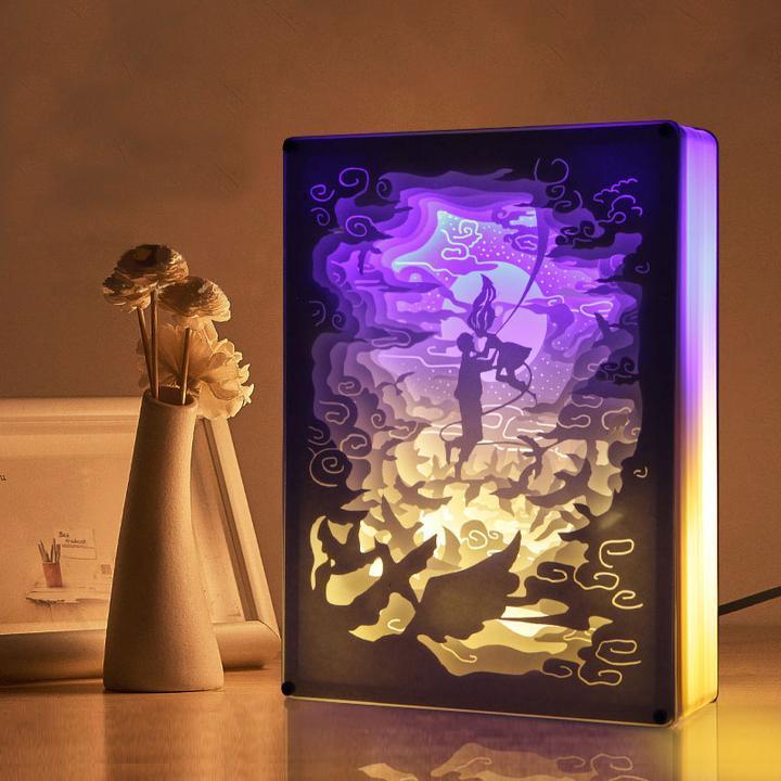 3D Light And Shadow DIY Decorative Paper Carving Lamp