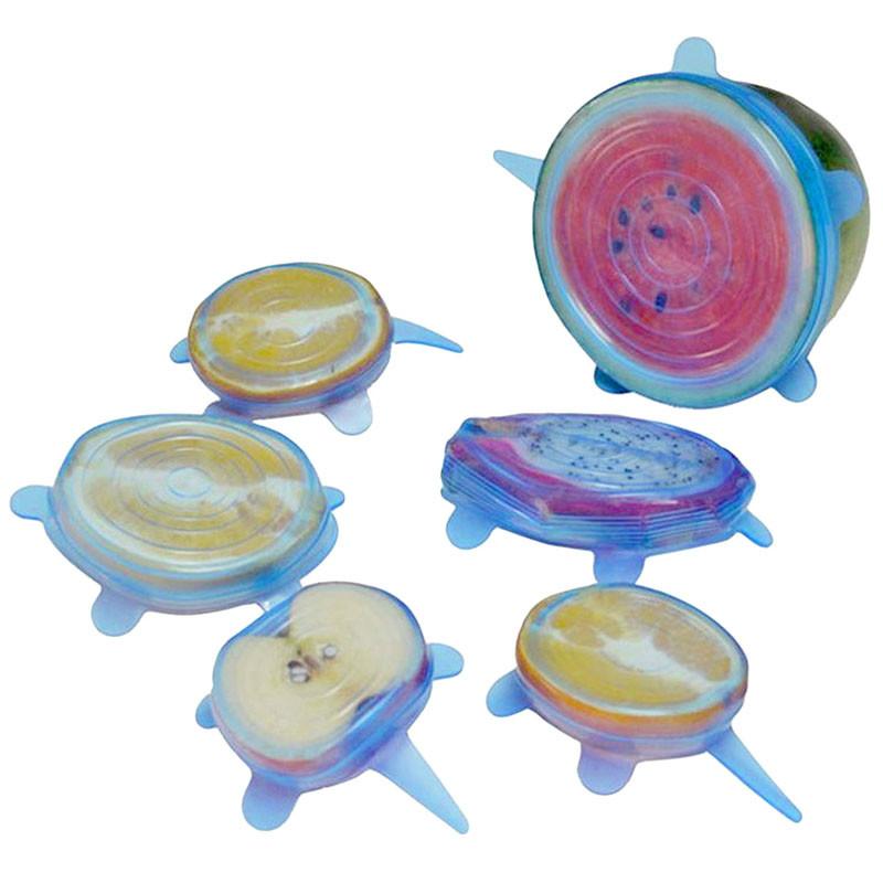 Stretchable Food Silicone Lid-6 Pieces