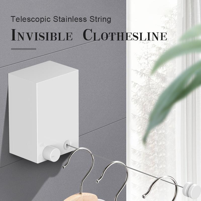 Telescopic Stainless String Invisible Clothesline