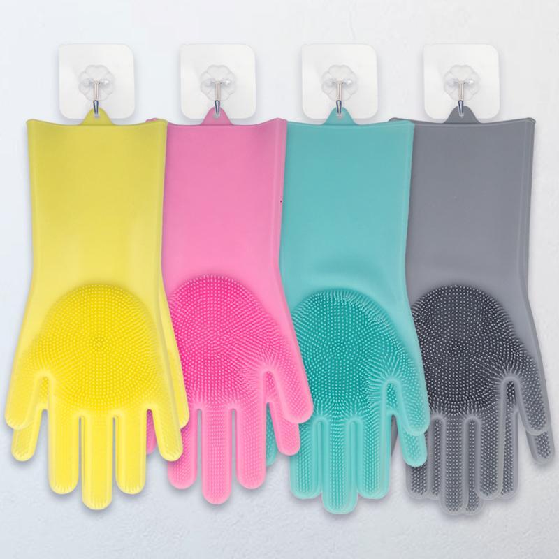 Magic Rubber Silicone Dish Washing Gloves