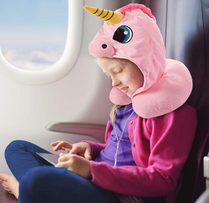 Hooded Unicorn Travel Pillow