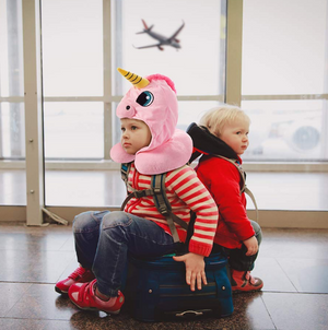 Hooded Unicorn Travel Pillow