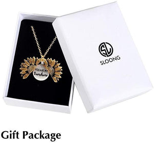 2019 New Women Gold Necklace Custom You are my sunshine