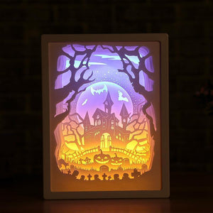 3D Light And Shadow DIY Decorative Paper Carving Lamp