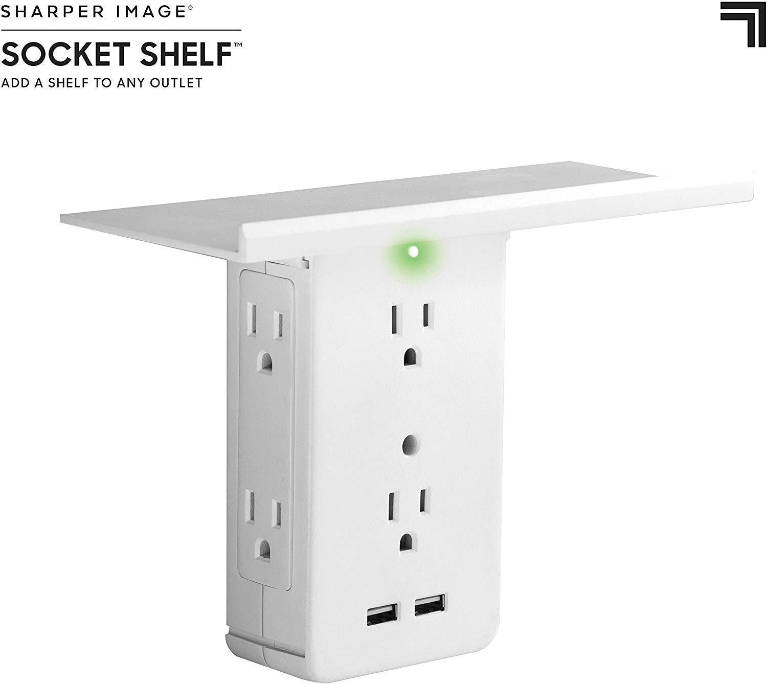 USB Charging Ports & Removable Built-In Shelf