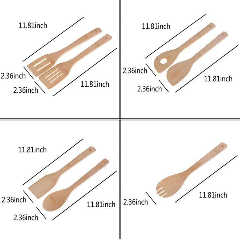 Bamboo Cooking Utensils Set Pack Of 7