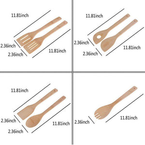 Bamboo Cooking Utensils Set Pack Of 7