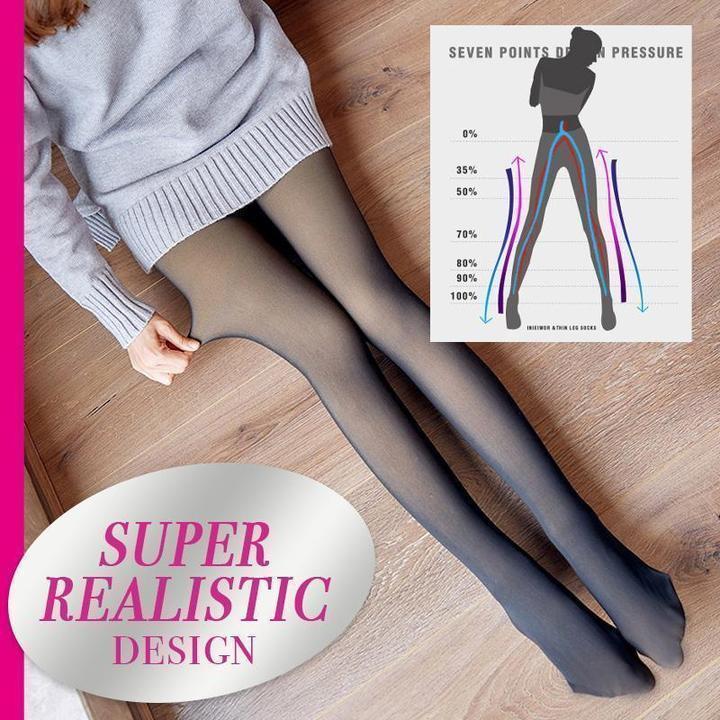 Flawless Legs Translucent Warm Fleece Pantyhose