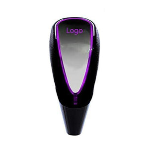 car logo LED leather shift lever