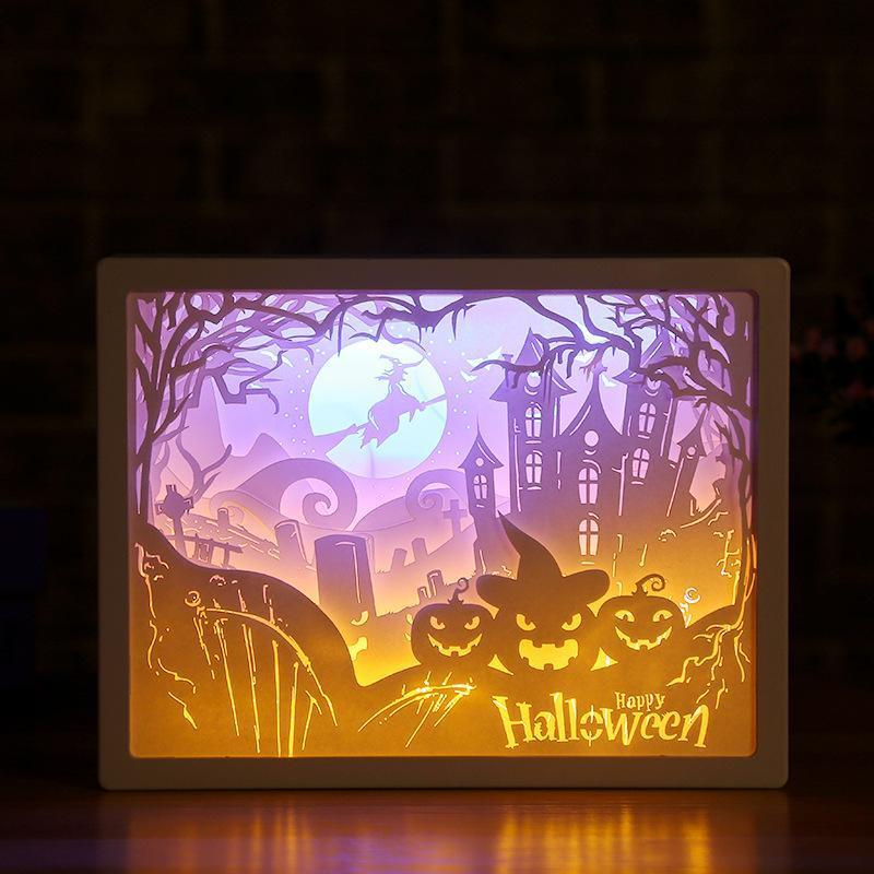 3D Light And Shadow DIY Decorative Paper Carving Lamp