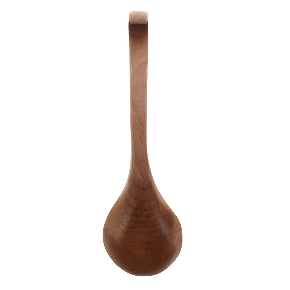 Brown Wooden Soup Ladle With Hook End