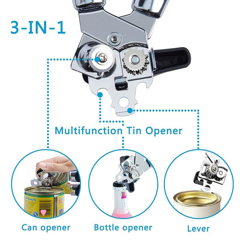 3 In 1 Multi-Function High Quality Stainless Steel Manual Can Opener