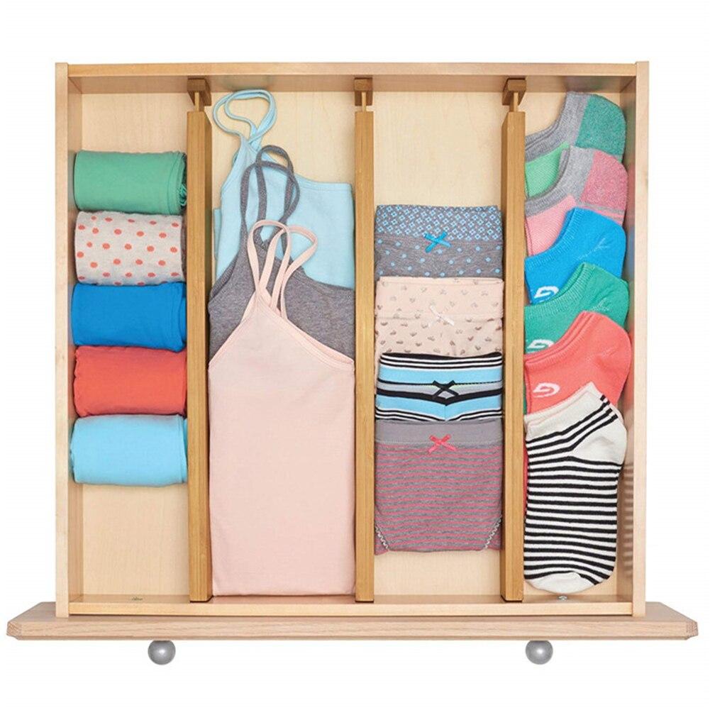 Adjustable Bamboo Drawer Organizer Pack Of 4