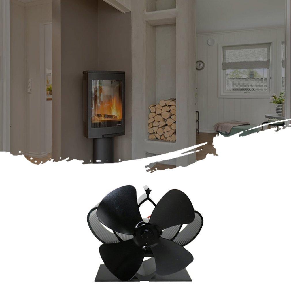 4 Blade Thermal Heat Powered Pellet Stove Fan