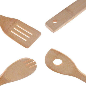 Bamboo Cooking Utensils Set Pack Of 7