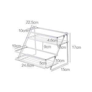 Double Layer Storage Shelf For Condiments Spices