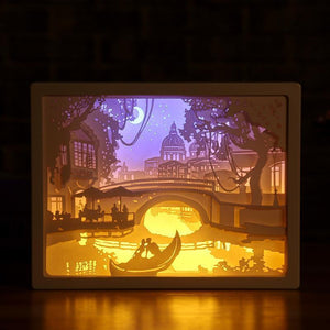 3D Light And Shadow DIY Decorative Paper Carving Lamp
