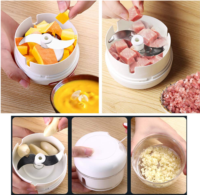 Mini Hand Pull Food Processor