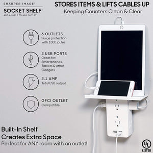 USB Charging Ports & Removable Built-In Shelf