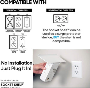 USB Charging Ports & Removable Built-In Shelf