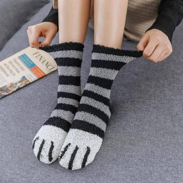 Winter Cat Claws Warm Sleep Socks