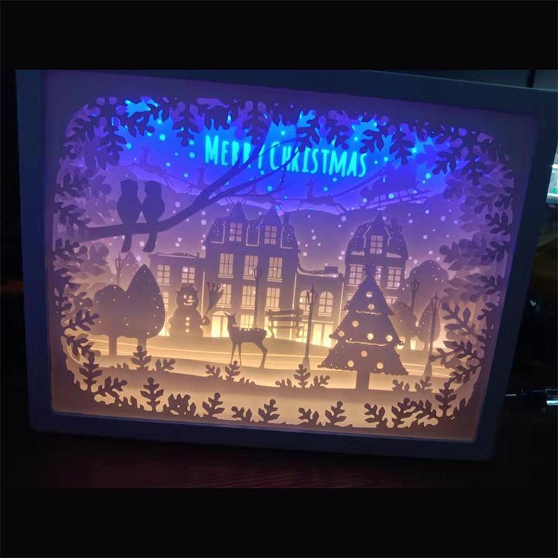 3D Light And Shadow DIY Decorative Paper Carving Lamp