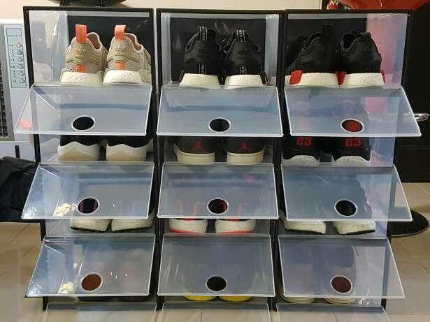 Hot Sales Buy 10 Free 6  Transparent Collapsible Shoe Box