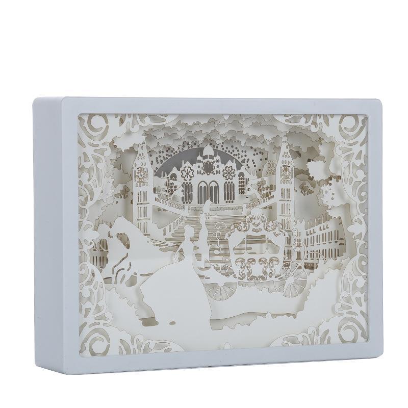 3D Light And Shadow DIY Decorative Paper Carving Lamp