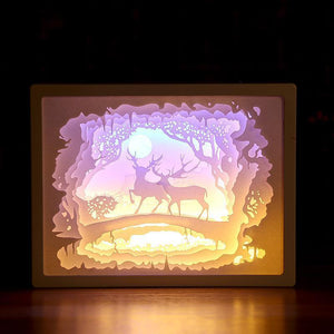 3D Light And Shadow DIY Decorative Paper Carving Lamp