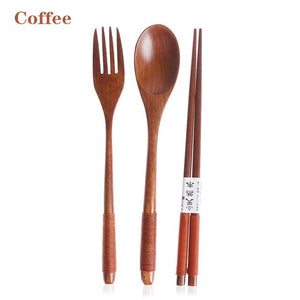 Wooden Travel Cutlery Set