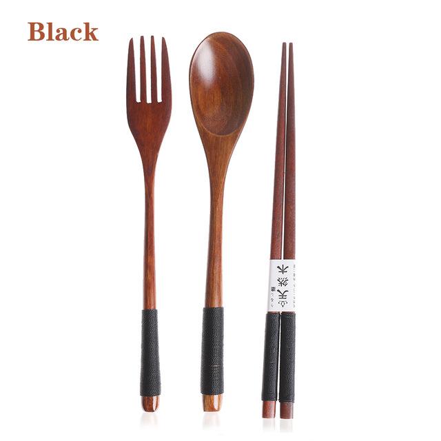 Wooden Travel Cutlery Set