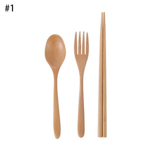 Wooden Travel Cutlery Set