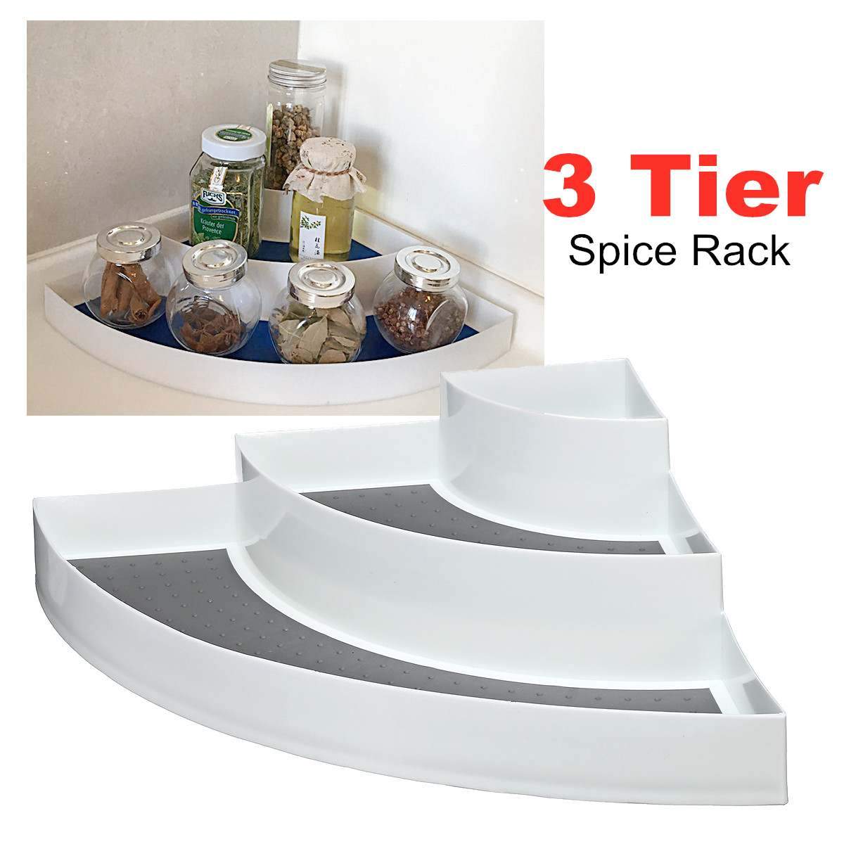 3 Tiers Cabinet Spice Seasoning Bottle Holder