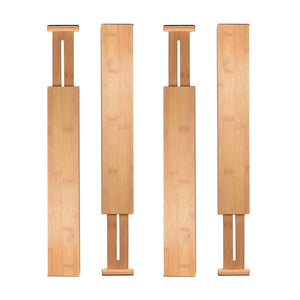 Adjustable Bamboo Drawer Organizer Pack Of 4