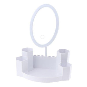 LED Vanity Makeup Mirror with Storage Space