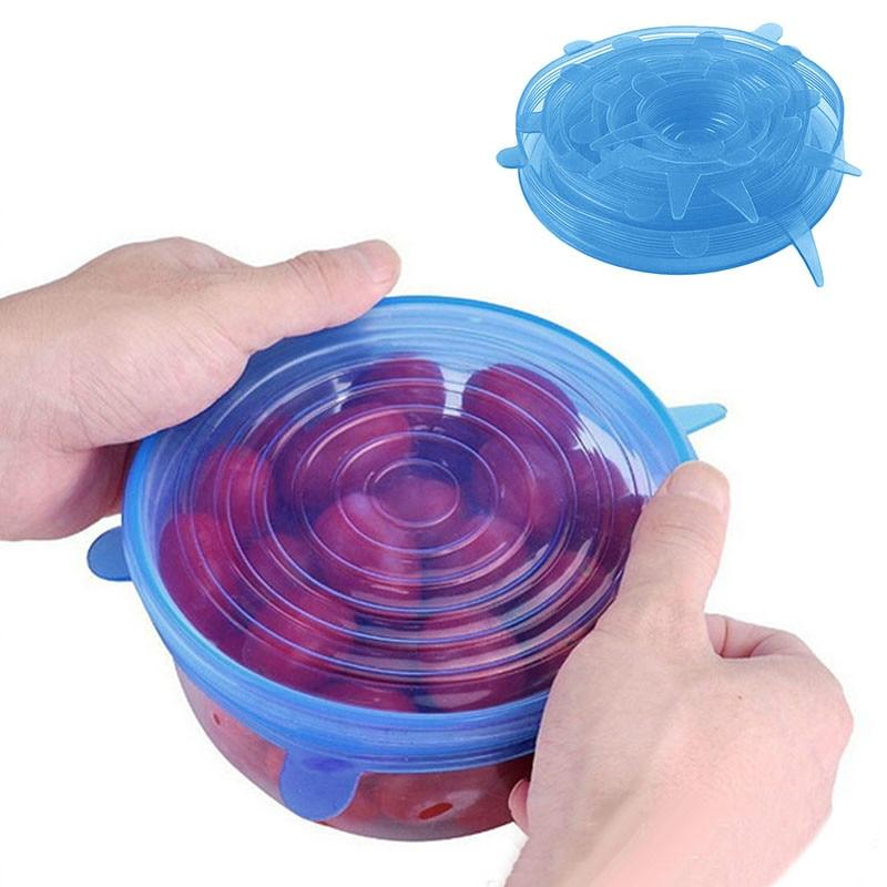 Stretchable Food Silicone Lid-6 Pieces