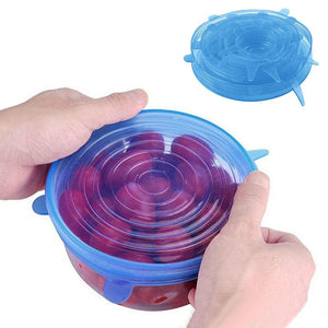 Stretchable Food Silicone Lid-6 Pieces