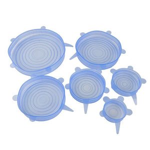 Stretchable Food Silicone Lid-6 Pieces