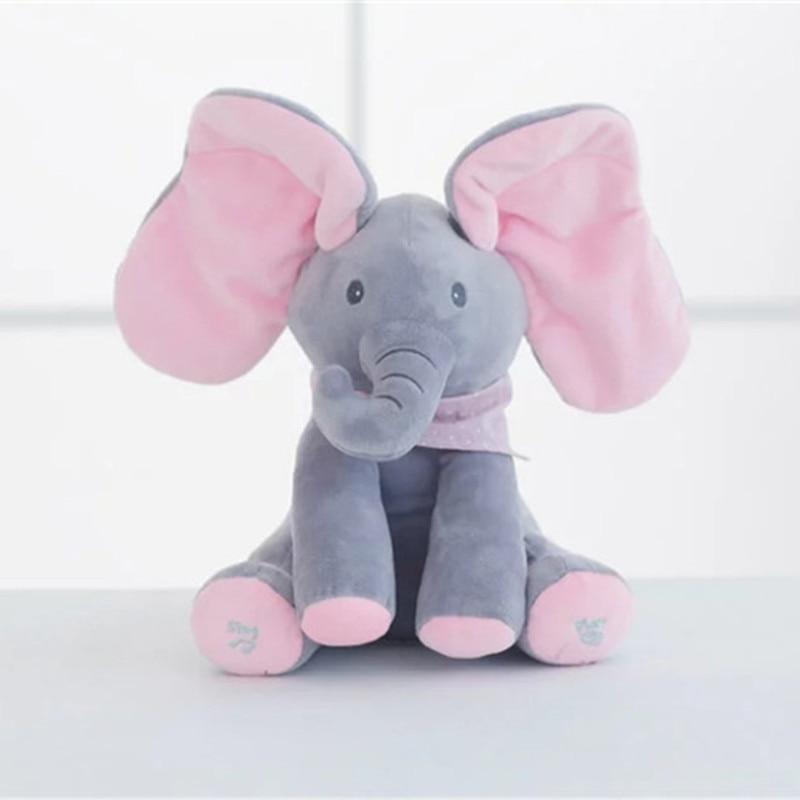 INTERACTIVE PEEK-A-BOO ELEPHANT PLUSH TOY