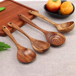 Wooden Kitchen Cooking Utensil Set